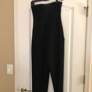Theory strapless wool jumpsuit size 0